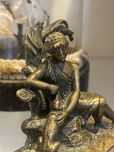Bronzo pastore carezze un - bronzo,
