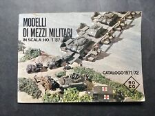 catalogo ROCO MODELLI di MEZZI MILITARI 1:87 1971/72