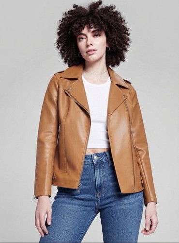 Giacca guess tan - ecopelle, moto