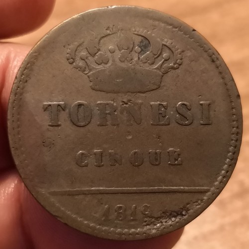 Moneta tornesi 1819 regno - tornesi,
