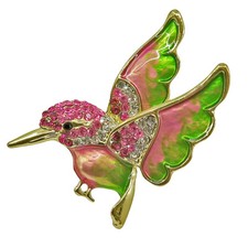RUCINNI Spilla uccellino rosa