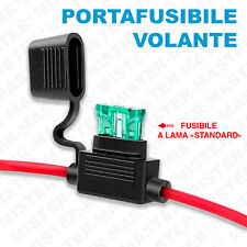 PORTAFUSIBILE VOLANTE PER FUSIBILE  A LAMA STANDARD AUTO MOTO CAMPER CAMION ECC.