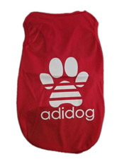 Adidog Fashion Streetwear T-Shirt per Cani/Gatti Coccolati Taglia L Rosso