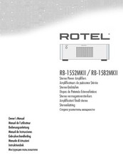 Rotel RB-1552MKII Amplificatore Manuale Istruzioni Proprietario