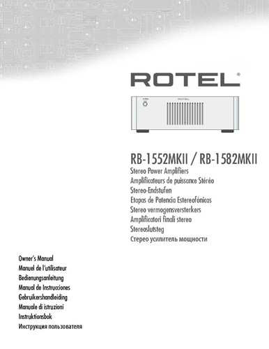 Rotel 1552mkii - rotel, rb-1552mkii