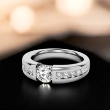 Anello Uomo Diamante Tondo
