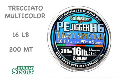 Trecciato multifibra jigger - trecciato, pe