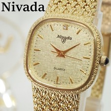 Orologio Nivada donna quarzo oro quadrante ovale testurizzato stile vintage K-25001 SVIZZERO