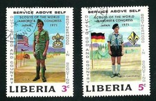 Scouts / Scautismo - Liberia 1971 - Divisa USA e Germany - usati
