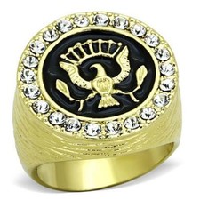 Anello uomo aquila placcato
