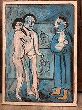 🌈 Omaggio  a Renato Guttuso e Pablo Picasso Dipinto bifacciale 107 X 76 cm