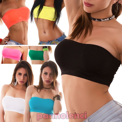 Top donna reggiseno bandeau