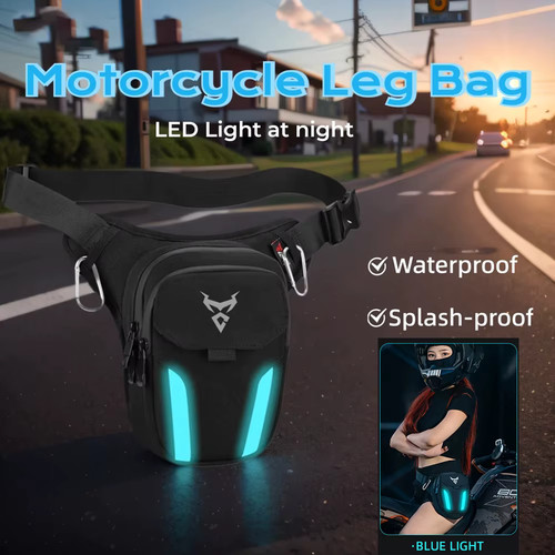 Marsupio gamba moto - marsupio, led
