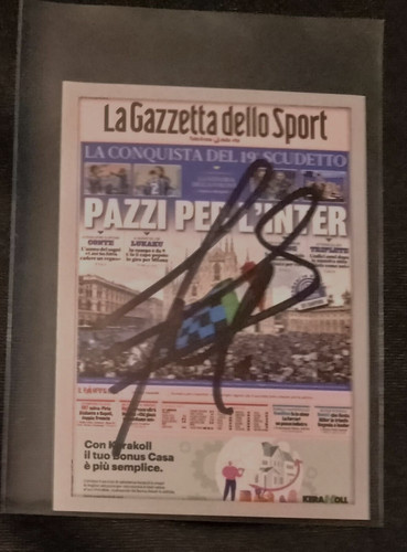 Autografo javier zanetti - autografo,