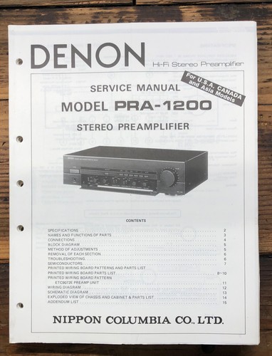 Denon pra 1200 - denon, pra-1200