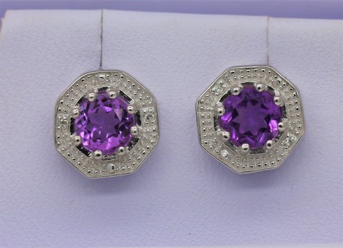 Argento ametista diamante - ametista,