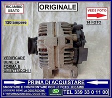 ALTERNATORE 120 A BOSCH OPEL CORSA D + E MERIVA A + B 1.0 1.2 1.4 BENZ (OK +GPL)