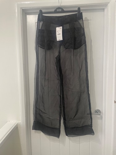 Pantalone zara organza nero - organza,