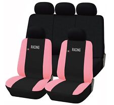 COPRISEDILI AUTO FODERE UNIVERSALI COPRISEDILE RACING COLORE NERO - ROSA