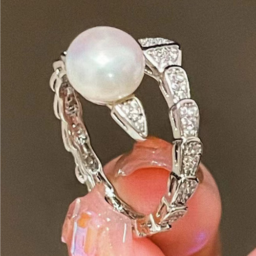 Anello perle bianche - anello, di