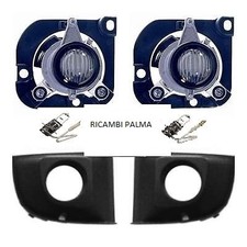 KIT FARETTI FENDINEBBIA ANTERIORI GRIGLIE + LAMPADE FIAT 500 2007 AL 2012 DX SX