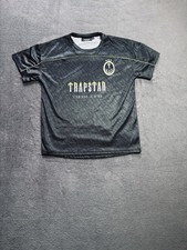 T-Shirt Trapstar, taglia M, colore nello e scritte Bianco/giallo, perfetta