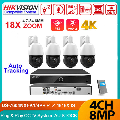 Hikvision 4ch nvr 8mp 18x - 4ch,