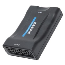 (Nero) Adattatore Convertitore da VGA a SCART Adattatore Video HD Portatile