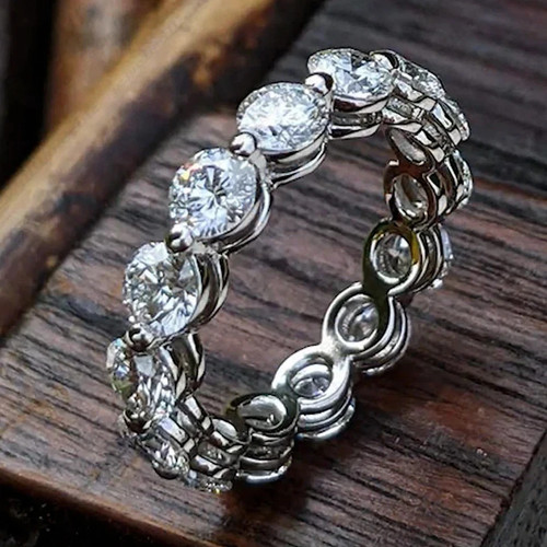 Anello fascia eternità - , lusso