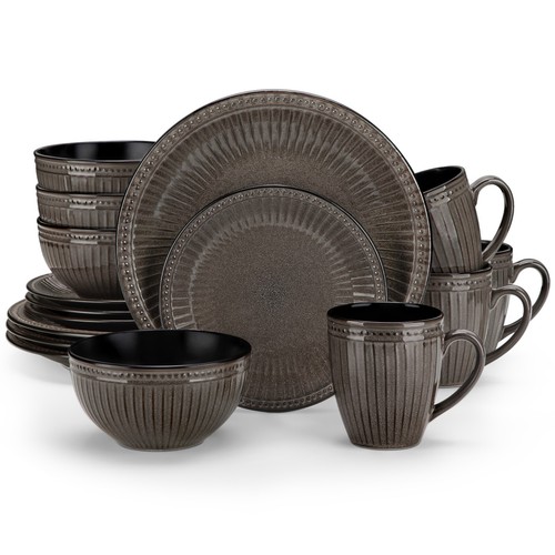 Set piatti marrone - , gres