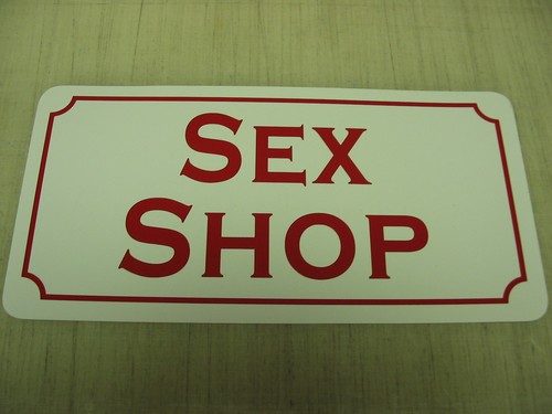 Sex shop insegna - sex, metallo