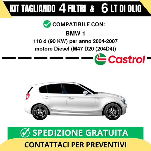 Tagliando per bmw 118d kw - 118d, 90