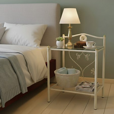 Comodino in ferro battuto Cuore