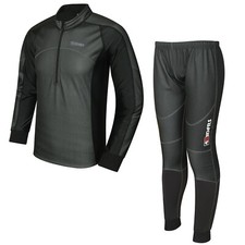 4RIDERS Sottotuta Moto Nero Leggero Durevole Alte prestazioni UOMO DONNA 2-Pezzi