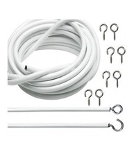 Filo Per Tende Di Tulle Lunghezza Fino A 4 Metri Con Ganci Occhielli Finestra