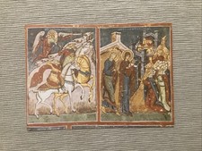 1 Weihnachtskarte, Die 3 Magier zu Pferde / Anbetung, Rumänisch Byzantinisch Neu