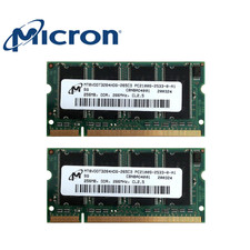 MICRON 512MB 2x256MB PC2100S DDR1 - 266 MHz 200pin SODIMM - MT8VDDT3264HDG-265C3