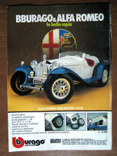 PUBBLICITA BURAGO ALFA ROMEO 2300 SPIDER 1932 Vintage advertising werbung