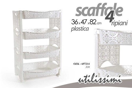 Scaffale plastica ripiani - 4,