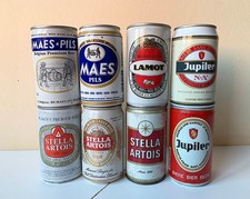 8 lattine di birra Belgio - 33cl. da collezione