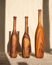 Mazze indiane in legno naturale / Mugdar / Meel / Clubbell / Karla Kattai, confezione da 1