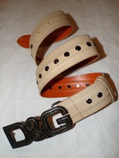 CINTURA  DOLCE & GABBANA  100% LEATHER BELT  MADE IN ITALY  MIS 85