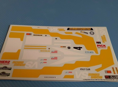 Decal ferrari 308 gr 4 - 1/24,