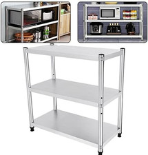 Tavolo Da Cucina in Acciaio Inox, 80 X 80 X 40 Cm, Tavolo Da Lavoro, Tavolo Da C