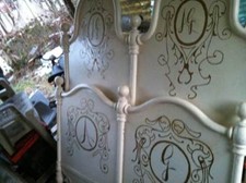 LETTO MATRIMONIALE FERRO BATTUTO DA RITOCCARE MA STRUTTURA PERFETTA