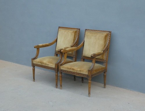 Coppia poltrone intagliate - di,