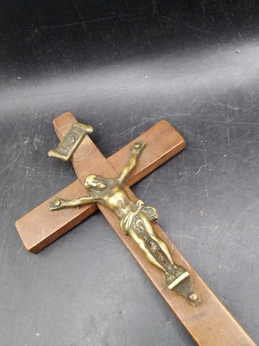 Vintage wooden crucifix cross - vintage,