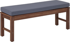 - Panca Da Esterno Imbottita in Legno Di Acacia, Finitura Noce, Portata 102 Kg