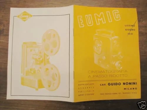 Catalogo listino eumig 1941 - listino,