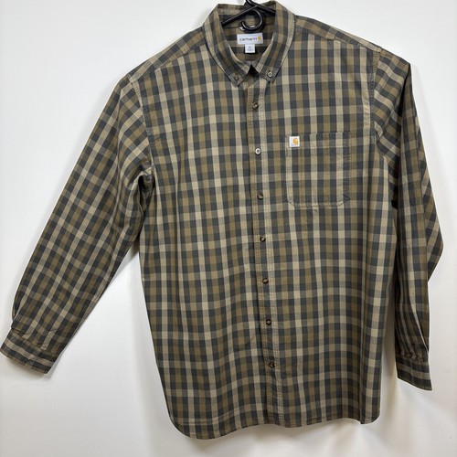 Carhartt plaid bottoni t - plaid, xl/t